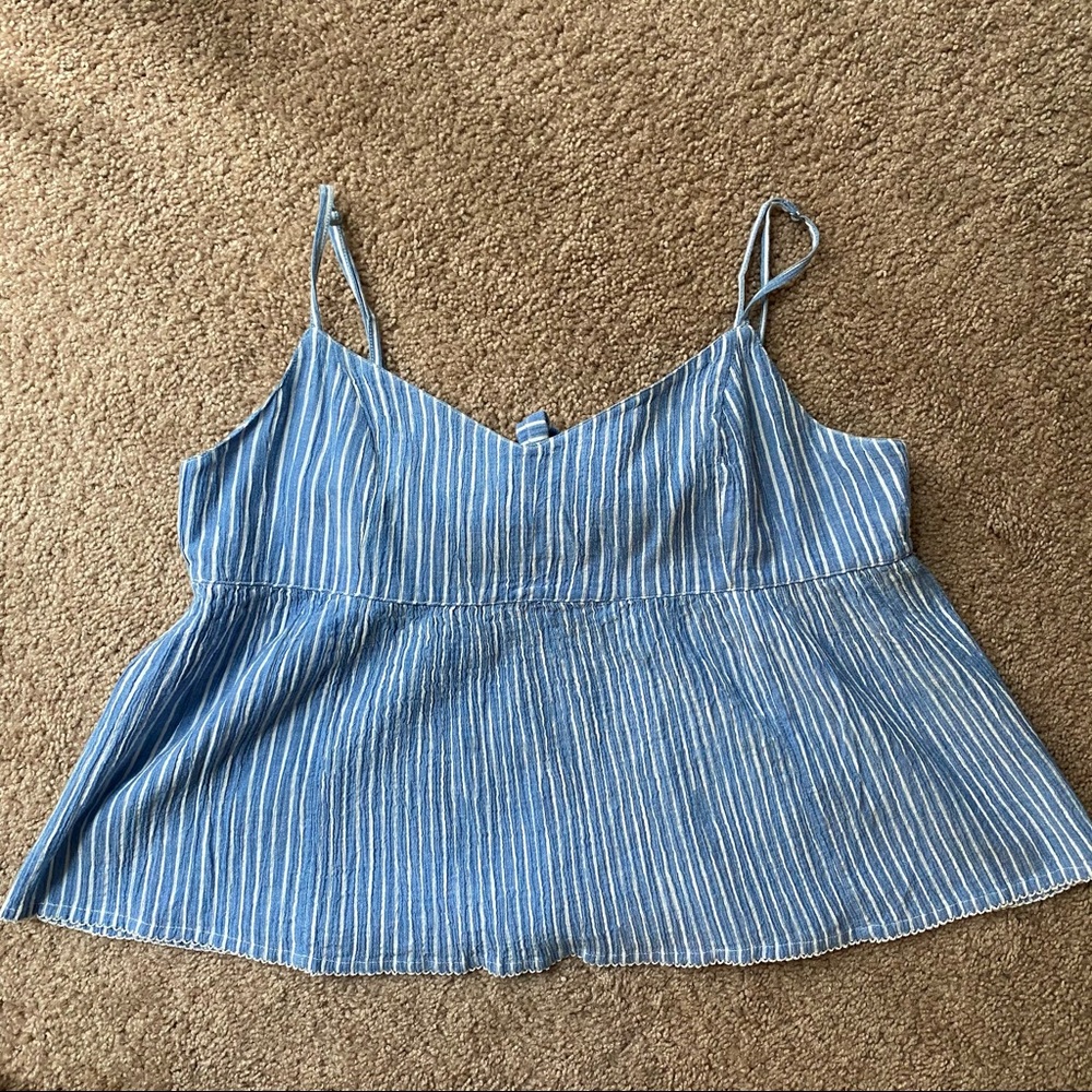 Open Back Stripe Tank Top